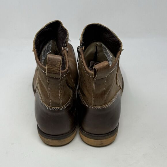 Bed Stu Revolution Boots Mens 10 Brown Distressed Leather Side Zip Ankle Hipster - Picture 9 of 16